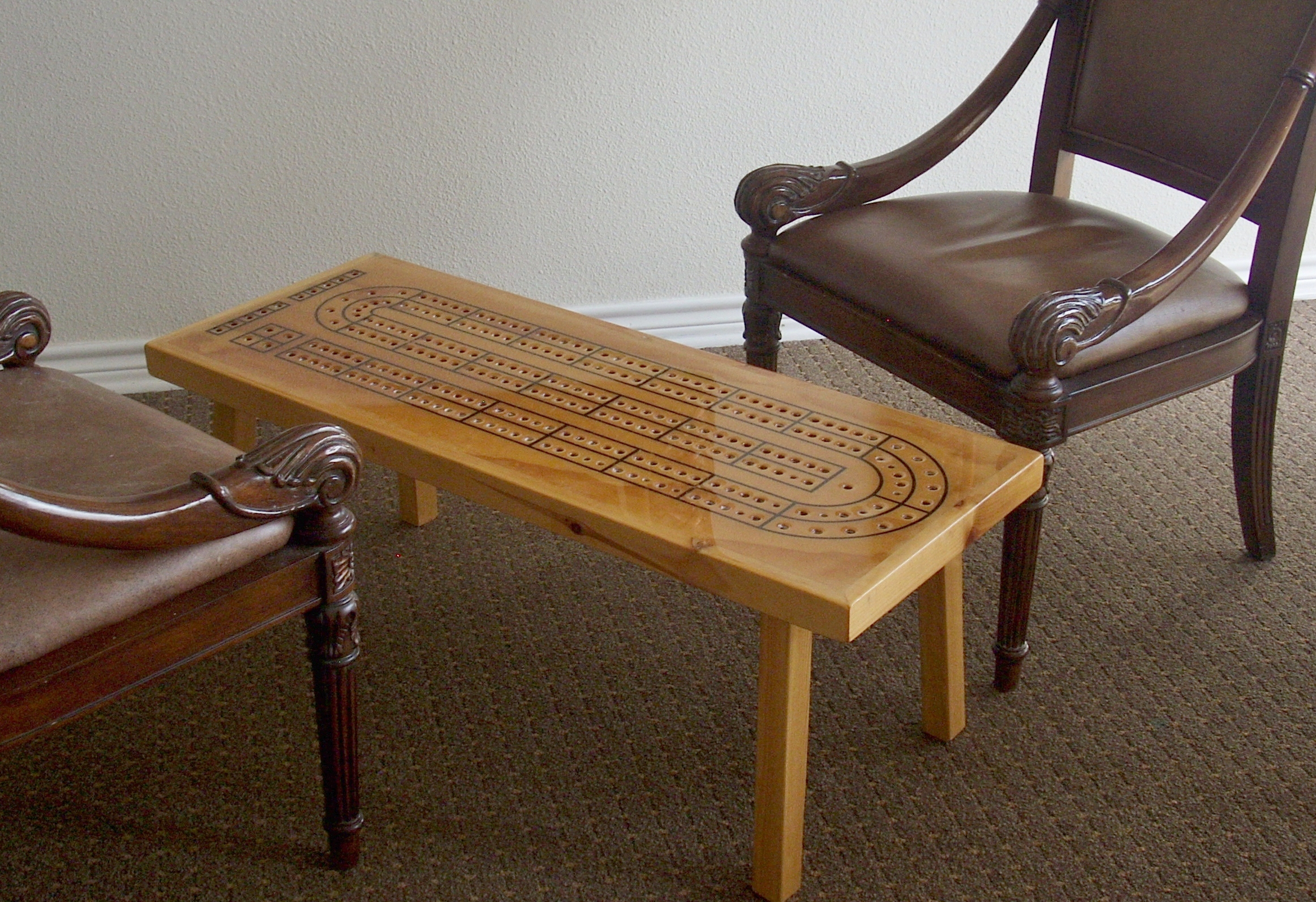 cribbage board coffee table | therightjack